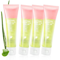 4Pcs Moisturizing Gel For Face & Body,Non-Sticky Gel After Sun Aloe Lotion Skin Care,Fast Absorbing Long Lasting Refreshing Hydrating Face Moisturizer For All Skin Types 02