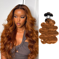Ombre Brown Body Wave Bundles 22 24 26 Inch T1B/30 Human Hair 3 Pack Wavy Bundles Black And Brown Blonde Color