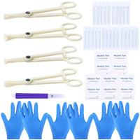 Blz 46Pcs Body Piercing Kits 316 Stainless Steel Piercing Taper Clamps Kits For Ear Nose Septum Belly Button Tongue Nipple Eyebrow Lip Piercing 20G 18G 16G 14G 12G