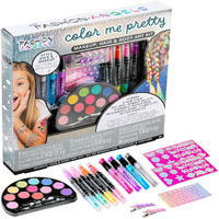 Fashion Angels Color Me Pretty Makeup, Hair & Body Art Kit, Set Includes Hair Chox, Real Makeup Palette, Sparkle Tattoo Pens & More, Ideal Gift For Girls