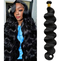 12A Human Hair Bundles 20 Inch Body Wave Bundles Human Hair 100% Unprocessed Brazilian Virgin Hair 1 Bundle Weave Human Hair Extensions Real Human Hair For Women Natural Black