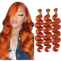 Color 350 Bundles Ginger Orange Body Wave Human Hair Bundle Color 350 Orange 3 Bundles 28 30 32 Inch Brazilian Ginger Body Wave Bundle Virgin Hair 300G