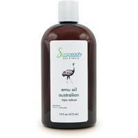 Australian Emu Oil | Triple Refined | 100% Pure & Natural Moisturizer For Skin & Hair Growth, Strengthener For Sensitive Skin, Body Oil | 16 Fl Oz