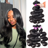 12A Human Hair Bundles 400G Body Wave Bundles Human Hair Extensions 20 20 20 20 Inch Brazilian Virgin Body Wave 4 Pieces Deals Unprocessed Brazilian Quick Weave Extensions Natural Black