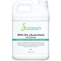 Australian Emu Oil | Triple Refined | 100% Pure & Natural Moisturizer For Skin & Hair Growth, Strengthener For Sensitive Skin, Body Oil | 64 Fl Oz