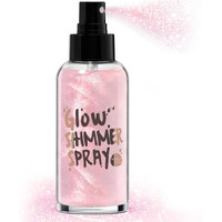 Hosaily Body Glitter Spray - Pink Body Shimmer For Face, Hair & Body, Moisturizing Luminizer Glow Illuminator, Quick-Drying Sparkling Glitter Spray Liquid Highlighter Makeup (#07)