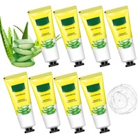 Wenjlyj 8Pcs Aloe Vera Gel For Face & Skin,Organic Aloe Vera Gel,Hydrating After Sun Cream For Travel Size,Moisturizing Lotion For Skincare,After Sun Lotion For All Skin Type(I)