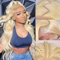 Maruol 32 Inch 613 13X6 Lace Front Wig Human Hair Blonde Wig Body Wave Hd Transparent Lace Frontal Wigs For Black Women 180% Density Glueless Wigs Pre Plucked With Baby Hair