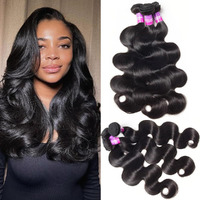 12A Human Hair Bundles 300G Body Wave Bundles Human Hair Extensions 22 22 22 Inch Brazilian Virgin Body Wave 3 Pieces Deals Unprocessed Brazilian Quick Weave Extensions Natural Black