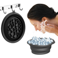 Face Bowl For Ice Bath: Black Silicone Facial Plunge Bowl With Built-In Icetray, Collapsible Ice Mold, Portable Ice Bowl For Full Face Cooling, Perfect For Home & Travel