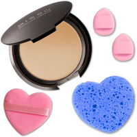 Beetbul Makeup & Exfoliation Kit - Biss   Compact Powder + 1 Medium Velvet Puff + 2 Finger Puffs + 1 Facial Exfoliating Sponge (12 Softan, One Size)