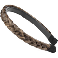 Oplira Braided Headband With Teeth Braids Hairband With Tooth Synthetic Hair Band Plaited Hairband For Women (Dark Golden Brown-0.9 Inches)