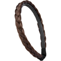 Oplira Braided Headband With Teeth Braids Hairband With Tooth Synthetic Hair Band Plaited Hairband For Women (Chestnut-0.6 Inches)