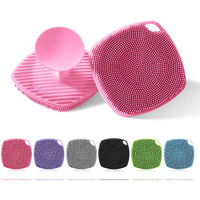 Ariosox Silicone Body Scrubber, Gentle Texture Exfoliating Body Scrubber For Men And Women On Sensitive Skin, Soft Scrubber Produces Rich Form And Builds Up Lather, Getting A Deep Skin Clean (Pink)