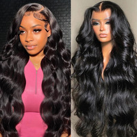 6 Inch Body Wave Wigs Human Hair 200 Density Short Pixie Wig Brazilian Virgin Natural Black Glueless Human Hair Wigs For Women (6 Inch)