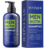Svvimer Hair Growth Shampoo For Men - Biotin Thickening Shampoo With Rosemary Tea Tree Oil Caffeine For Hair Loss And Thinning - 13.5 Fl Oz (Pack Of 1)