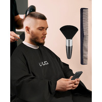 Ulg Professional Hair Cutting Cape With Sleeves And Neck Duster Brush Waterproof Extra Large Size Salon Barber Cape Haircut Cape For Men Women And Kids, 57     72    Full Body Coverage, Black
