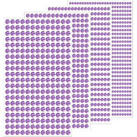 1799 Pcs 4 Sheets Rhinestone Stickers 3/4/5/6 Mm Self Adhesive Rhinestones Gems For Face Eyes Makeup Hair Body (Light Purple-3/4/5/6Mm)