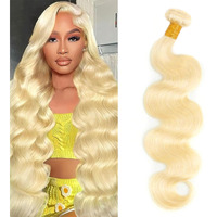613 Bundles Blonde Human Hair Single Bundle 26 Inch 1 Bundle Body Wave 100% Unprocessed 12A Brazilian Virgin 613 Human Hair Extensions For Women