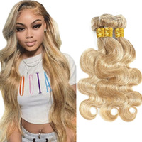 Ombre Bundle P27613 Body Wave Human Hair Bundles 8A Highlight Blonde 3 Bundles 30 30 30 Inch Two Tone Honey Blonde 613 Body Wave Bundle For Black Women