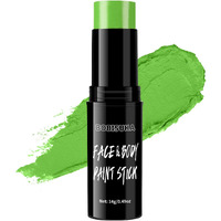 Bobisuka Light Green Face Body Paint Stick Washable Water-Based Face Paint Makeup Stick For Halloween Witch, Zombie, Hulk, Goblin, Camo, Hunting, Cosplay, Sfx, Sports Eye Black & Costume Party