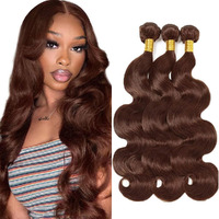 26 26 26 Inch Color #4 Dark Brown Body Wave Human Hair Bundles Raivide Chocolate Brown Body Wave Bundles Human Hair Color #4 Bundle