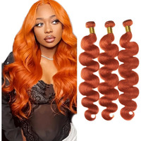 Ginger Bundle Color 350 Body Wave Human Hair Bundles 8A Brazilian Unprocessed Virgin Hair Color 350 Ginger 3 Bundles 24 26 28 Inch Orange Body Wave Bundle