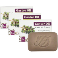 Herboganic Castor Oil Herbal Soap | 3 Pack Natural Bar Soap For Face And Body | Nourishing And Rejuvenating | Infused With Castor Oil | Gentle For Men And Women | 5 Oz
