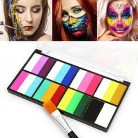 23 Colors Bruise Wheel For Special Effects,Halloween Face Body Paint Sfx Makeup,Light Green Witch Zombie Gamora Face Body Paint Oil Based Cosplay Theatrical Halloween Makeup Kit