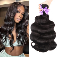 Body Wave Bundles Human Hair 20 22 24 Inch 3 Bundles 100% Unprocessed Brazilian Virgin Hair Extensions Natural Black Weave Real Human Hair For Black Women