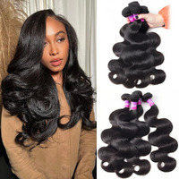 12A Human Hair Bundles 400G Body Wave Bundles Human Hair Extensions 18 18 20 20 Inch Brazilian Virgin Body Wave 4 Pieces Deals Unprocessed Brazilian Quick Weave Extensions Natural Black