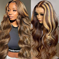 P4/27 Hd Lace Frontal Wig 13X6 Body Wave Glueless Wigs Human Hair 250% Density Highlight Ombre Full Lace Frontal Wigs Natural Hairline 100% Virgin Human Hair Lace Front Wigs For Women