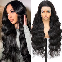 13X6 Hd Lace Front Wigs Human Hair Body Wave Human Hair Wig For Women 180% Density Brazilian Virgin Hair Pre Plucked Glueless Body Wave Wig Natural Black 26 Inch