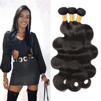 20 22 24 Inch Body Wave Human Hair Unprocessed Virgin Body Wave Remy Human Hair Bundles Weave For Black Women Natural Black