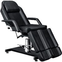 Omysalon Professional Tattoo Chair, Lash Chair Massage Table, Facial Bed With 2 Adjustable Split Legs, Esthetician Bed Table For Spa Lash Microblading Waxing & Physical Therapy, Black
