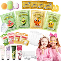 28Pcs Spa Birthday Party Supplies,4 Set Spa Party Favors Kit With Facial Masks Eye Patches Hand Cream Lip Balm Foot Bath Bombs,Ideal Gift For Sleepovers & Birthdays,Safe For All Skin Types