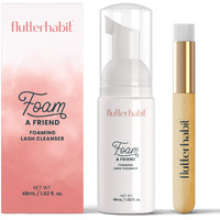 Flutterhabit Lash Shampoo, Gentle Foaming Eyelash Extension Cleanser, Lash Extension Cleanser Gently Removes Waterproof Makeup, Dirt, & Oil From Multi-Day Lashes, For Professional & Home Use (50Ml)