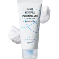 Jumiso Waterfull Hyaluronic Acid Cleansing Foam - Korean Face Wash 3-Complex Hyaluronic Ceramides Lha Gentle Exfoliating Hydrating Cleanser All Skin Types Non-Stripping 5.07 Oz