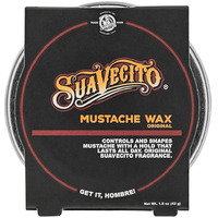 Suavecito Original Scent Mustache Wax 1.5 Oz - Control & Style Your Mustache With All Day Hold, Portable Travel Size Tin Can, Moisturize & Style, Facial Grooming With A Masculine Scent