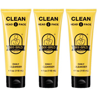 Bee Bald Clean Daily Head & Face Cleanser, Refreshes And Thoroughly Washes, Premium Bald Head Care For Men And Women, 4 Fl Oz (Pack Of 3)