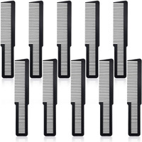 Patelai 10 Pieces Hair Cutting Comb Fine Tooth Styling Barber Styling Hair Clipper Cutting Comb For Home Salon Barber(Black)