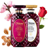 Moist Diane Anti Hair Loss Shampoo And Conditioner Set For Women & Men, Hair Thickening Shampoo For Hair Fall By Argan Oil, Keratin, Ginseng Root, Wasabi Extract In Japan 30.4 Fl Oz Hair Fall Control