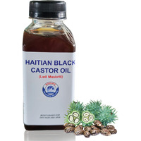 Meme Haitian Black Castor Oil (Lwil Maskriti) - 100% Pure, Cold-Pressed, Unrefined - Promotes Hair Growth, Moisturizes Skin, Strengthens Nails, Aids Digestion - 8 Fl Oz
