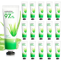 Fusang 16Pcs Mini Aloe Vera Gel For Face & Body, Lightweight Moisturizing Travel Size Aloe Vera Lotion Bulk Skincare, Hydrating Long Lasting Refreshing Daily Moisturizer For All Skin Types