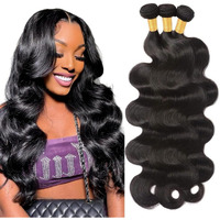 14A Human Hair Bundles Body Wave Bundles Human Hair 14 16 18 Inch 100% Unprocessed Brazilian Virgin Hair Body Wave 3 Bundles Human Hair Extensions For Women Natural Black Quick Weave