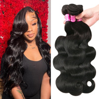 3 Brazilian Bundles Human Hair Body Wave Bundles 12A 100% Unprocessed Virgin Hair Bundle Deals Human Hair Weave Bundle Human Hair Extensions For Woman Natural Black Color 12 14 16 Inch