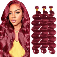 Burgundy Bundles Human Hair 99J Burgundy Body Wave 3 Bundles 30 30 30 Inch Brazilian Unprocessed Wine Red Bundle Human Hair Extensions