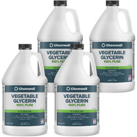 Chemwell Vegetable Glycerin - 4 Gallons (1 Gallon, 4 Pack) - 100% Pure, Food Grade, Usp - Moisturizer And Cleanser For Skincare, Diy Beauty, Crafts, Baking & Floral Preservation