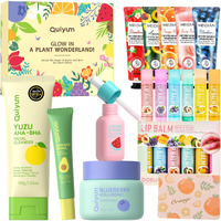 Quiyum Fruit Skincare, Skin Care Gift Sets, Skin Care For Teens 10-12, With Lip Balm *6, Facial Cleanser, Serum, Eye & Face Cream, Hands Cream *5 , Nourishing, Hydration, Glow Up, Trendy Stuff