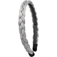 Oplira Braided Headband With Teeth Braids Hairband With Tooth Synthetic Hair Band Plaited Hairband For Women (Smoky Gray-0.6 Inches)